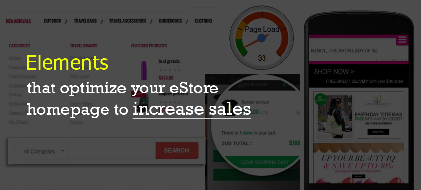 Elements that optimize your eStore homepage to increase sales