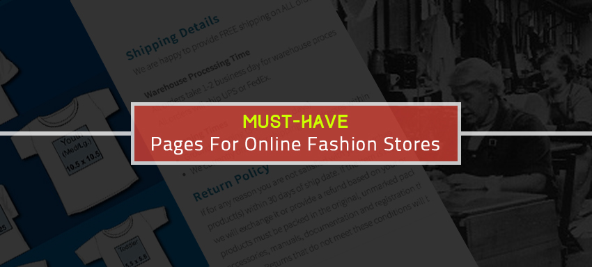 WebPages, an online fashion store must excel