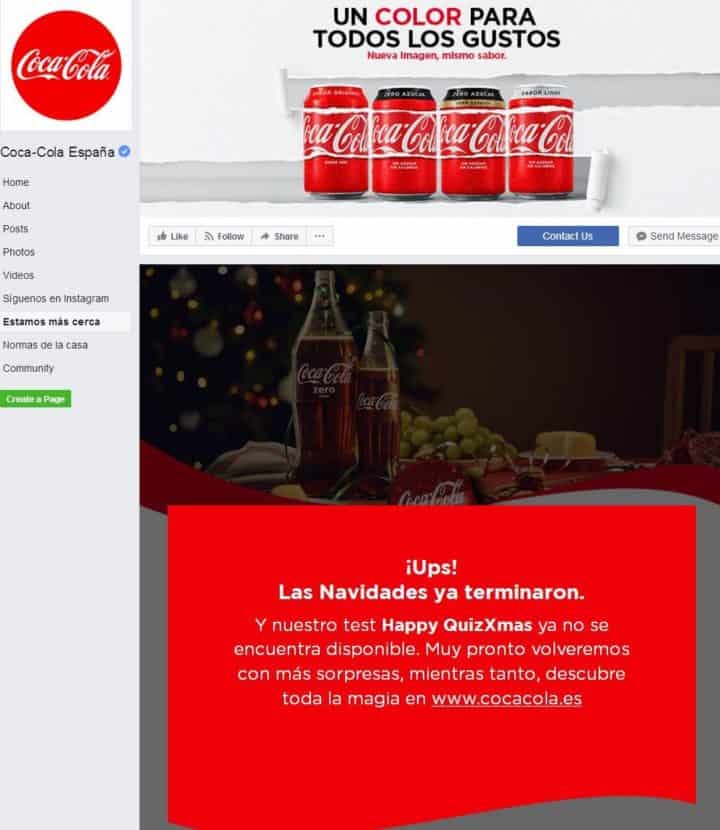 Coca Cola Facebook Page Design