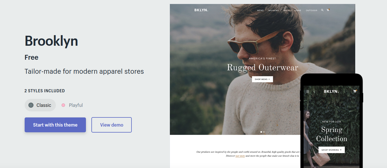 Brooklyn - Best Free Shopify Theme