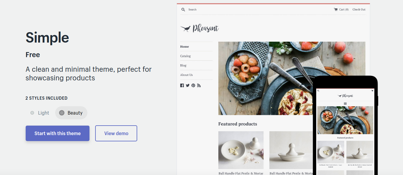 Simple - free shopify theme