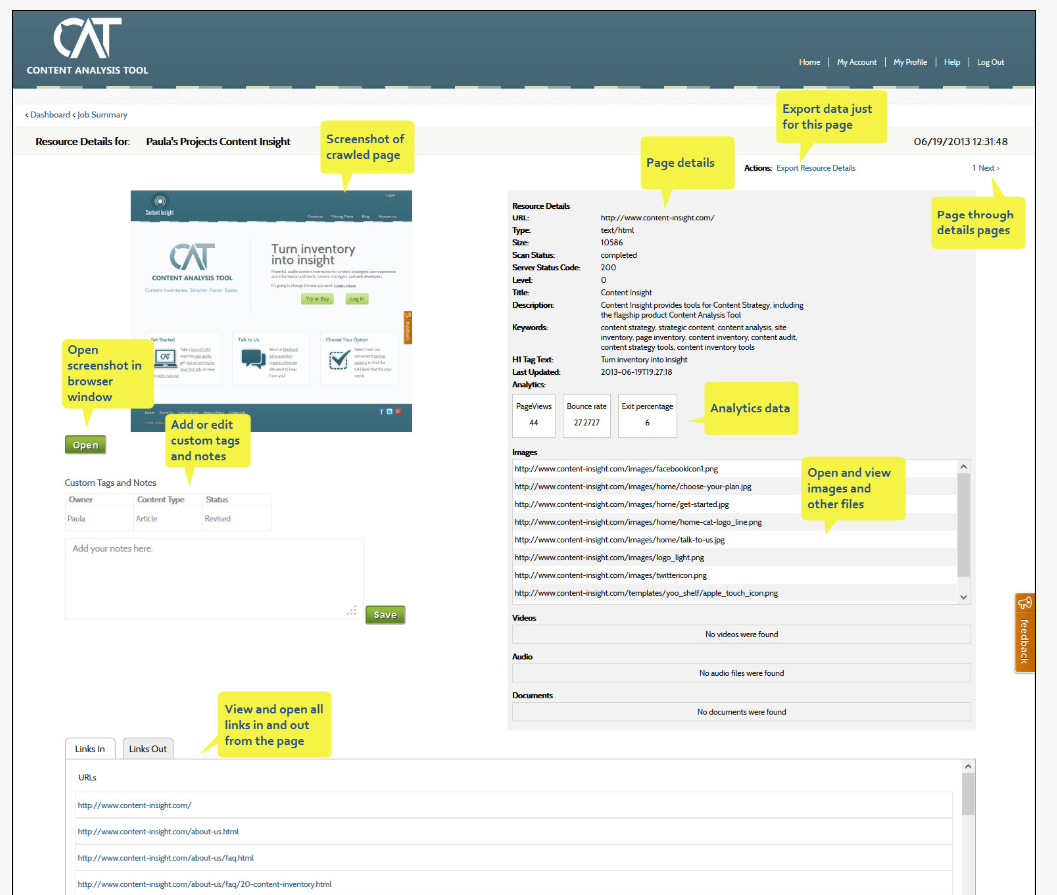 Content Insight Content Audit