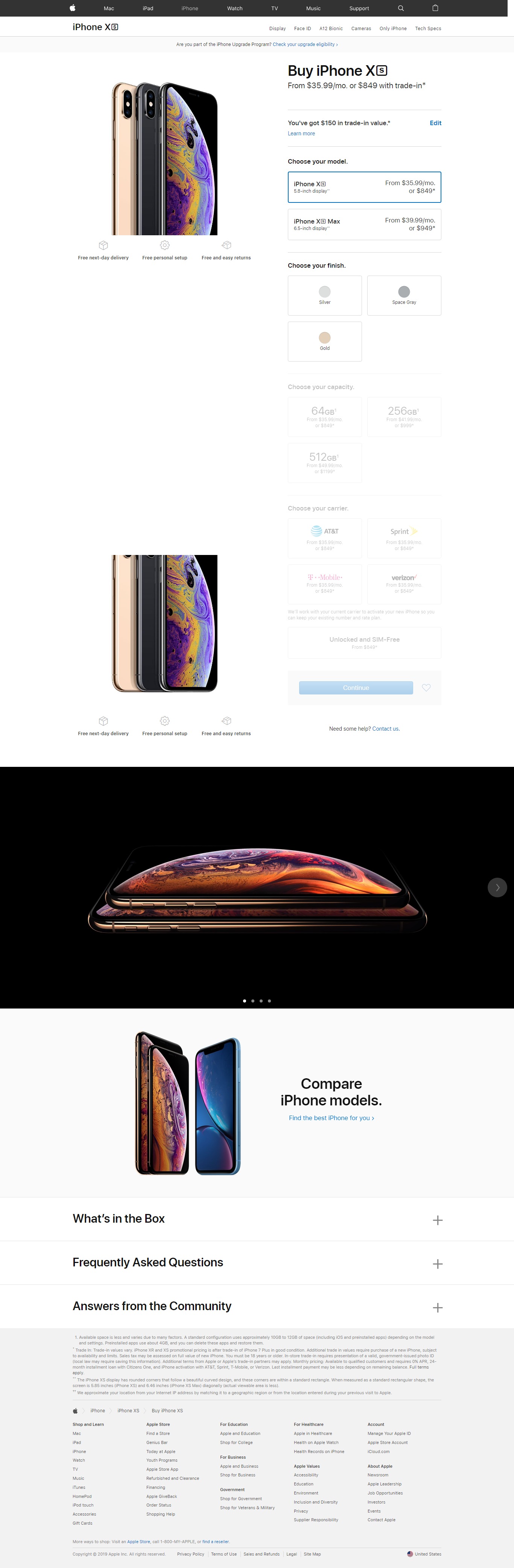 iPhone's product page optimization example