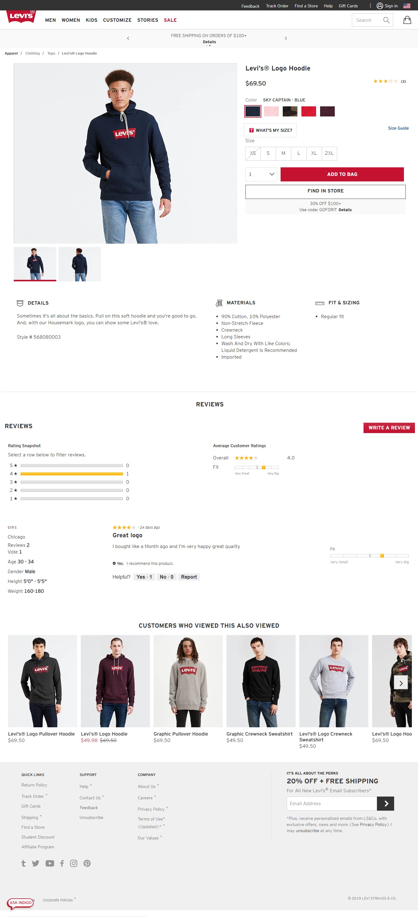 Product Page Best Practices by Levi's