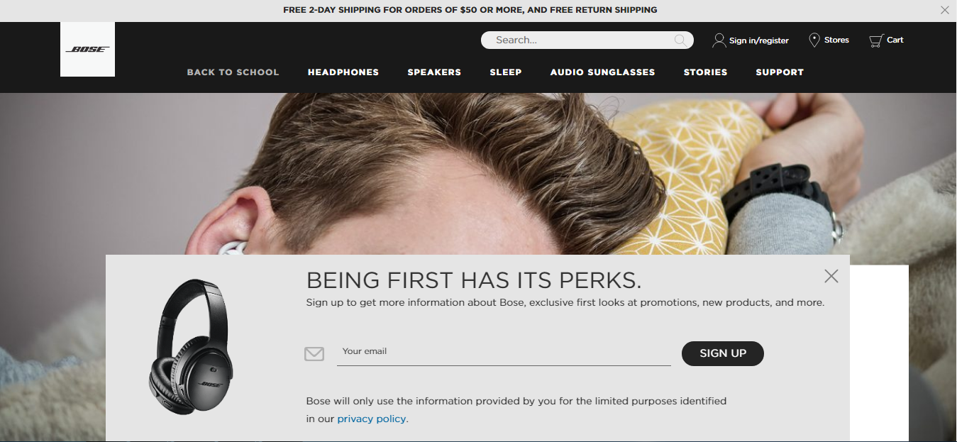 eCommerce Personalization - Popup