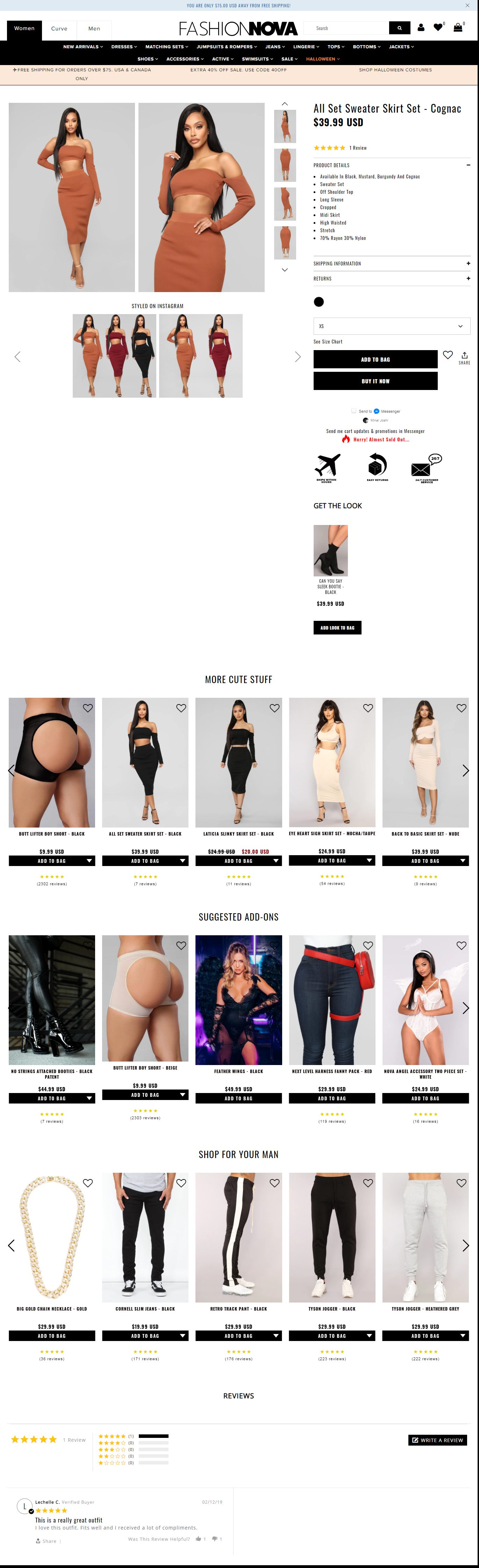 fashionnova - best shopify clothing store