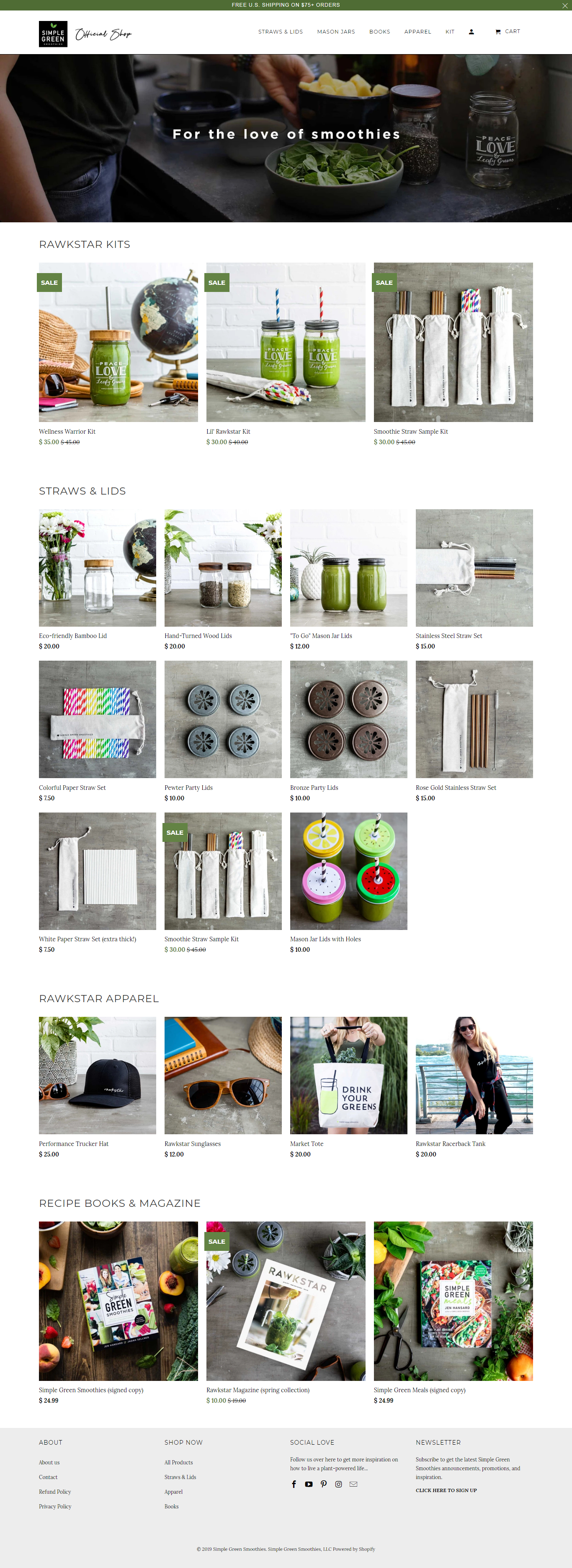 simplegreen - shopify store example