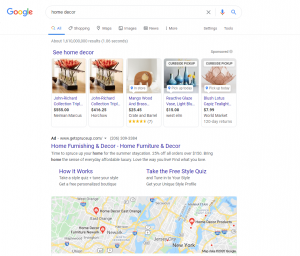 Listing in Google Shopping can improve organic search probability of your products 