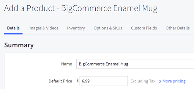 bigcommerce enamel mug