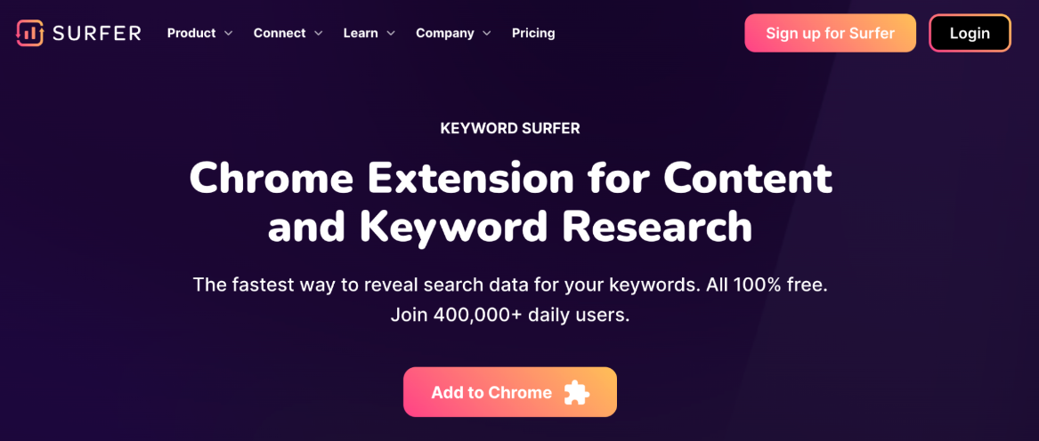 Keyword Surfer Keyword Research Tool