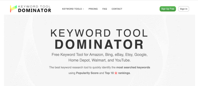 Keyword Tool Dominator Keyword Research Tool