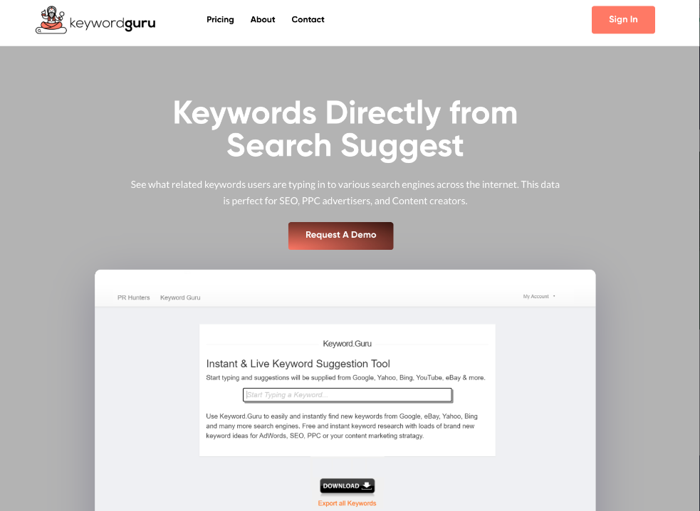 Keyword.Guru Keyword Research Tool